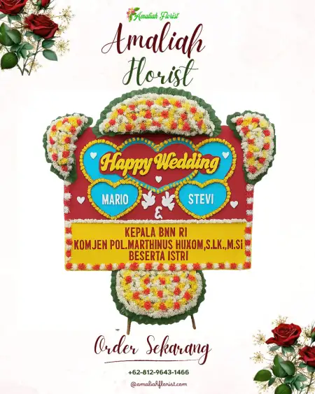 Papan Bunga Pernikahan Hujungtiwu